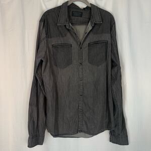 Rogue State snap western up cotton shirt size large